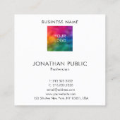 Personaliseer toevoegen Upload Uw Logo Bedrijfs va Vierkante Visitekaartje (Achterkant)