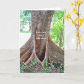 Personaliseer Tree Love You Wenskaart Kaart (Gele Bloem)