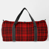 Personaliseer trendy naam Checkered Plaid Plunjezak (Achterkant)
