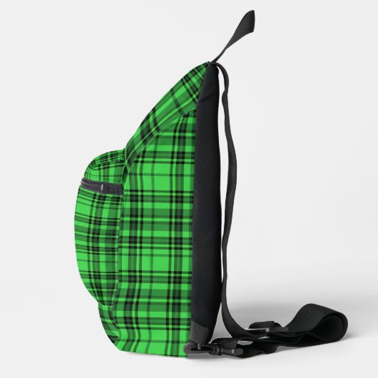 Personaliseer trendy naam Checkered Plaid Sling Bag (Rechts)