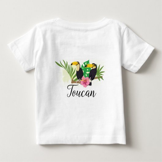 Personaliseer Tropisch Theme Toucan Flowers Hibisc (Achterkant)