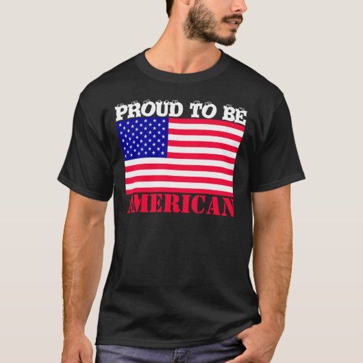 Personaliseer Trots om Amerikaans te zijn (Nationa T-shirt (Voorkant)