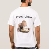 Personaliseer Trotse Oom / Baby Eten Zeester T-shirt (Achterkant)