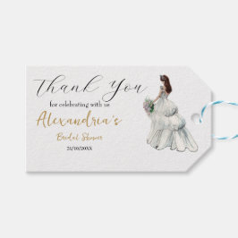 Personaliseer Trouwfeest Jurk Bedankt Cadeaulabel