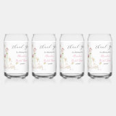 Personaliseer Trouwfeest Jurk Dank je Blikvorm Glas (Achterkant)