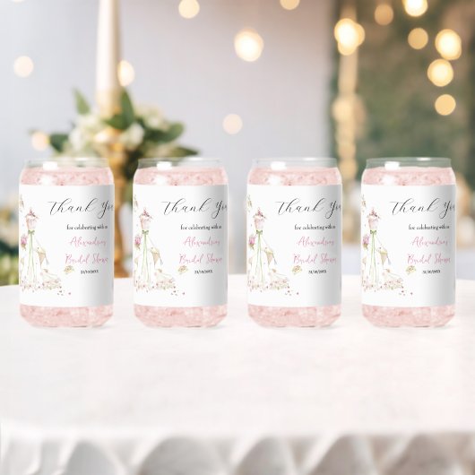 Personaliseer Trouwfeest Jurk Dank je Blikvorm Glas (Insitu (Huwelijk))