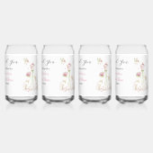 Personaliseer Trouwfeest Jurk Dank je Blikvorm Glas (Links)