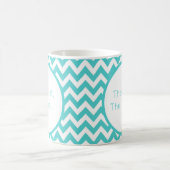 Personaliseer Turquoise Chevron maar eerst koffie Koffiemok (Center)
