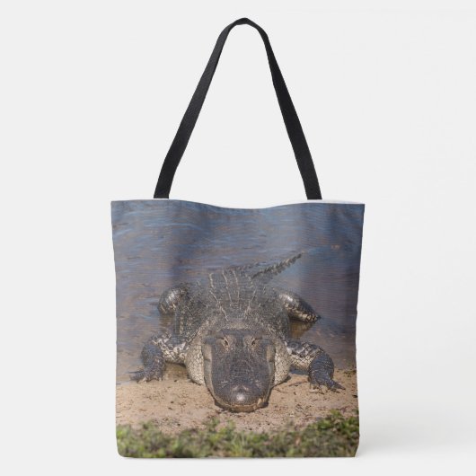 Personaliseer twee Alligators fotografie Tote Bag (Achterkant)