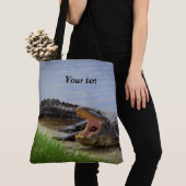Personaliseer twee Alligators fotografie Tote Bag (Dichtbij)