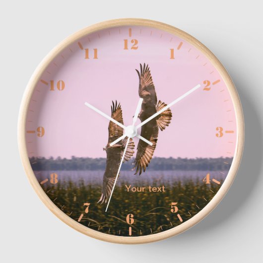 Personaliseer twee visarenden tijdens de vlucht (Voorkant)