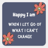 Personaliseer typografie van citaat vierkante sticker (Voorkant)