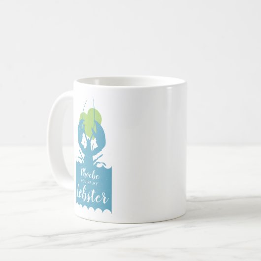 Personaliseer u Mijn Blauwe Mok van de Valentijn L (Voorkant links)