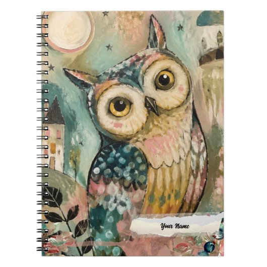PERSONALISEER UIL Vogel Notitieboek (Voorkant)