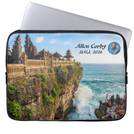 Personaliseer Uluwatu Bali Tempelklif Reis Laptop Sleeve