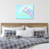Personaliseer Unicorn Wrapped Canvas Afdruk (Insitu (Slaapkamer))