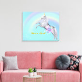 Personaliseer Unicorn Wrapped Canvas Afdruk (Insitu (Woonkamer))