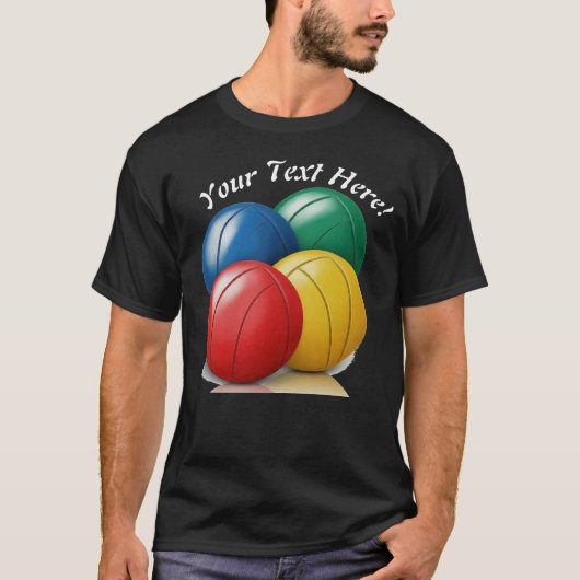 Personaliseer unieke Bocce Ball T-shirt (Voorkant)