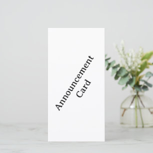 Personaliseer uw 8" x 4" aankondigingskaart  aankondiging