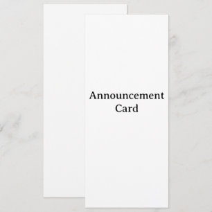 Personaliseer uw aankondigingskaart 10,2 cm x 23,5 aankondiging