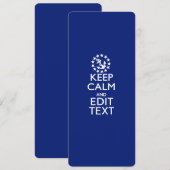 Personaliseer uw autisch houd kalm en geef Tekst u (Voorkant / Achterkant)