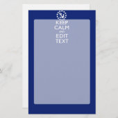 Personaliseer uw autisch houd kalm en geef Tekst u Briefpapier (Voorkant / Achterkant)