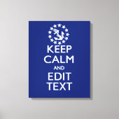 Personaliseer uw autisch houd kalm en geef Tekst u Canvas Afdruk (Voorkant)