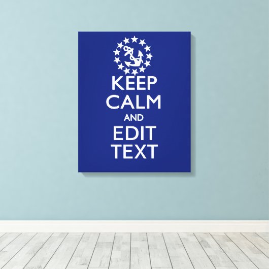 Personaliseer uw autisch houd kalm en geef Tekst u Canvas Afdruk (Insitu (Houten vloer))