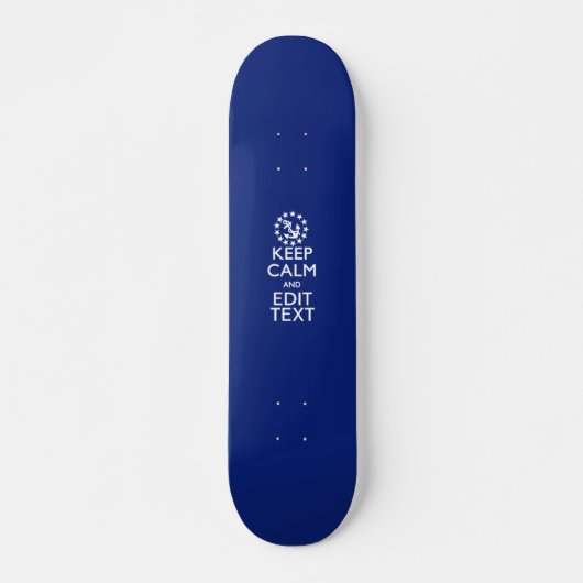 Personaliseer uw autisch houd kalm en geef Tekst u Skateboard (Voorkant)