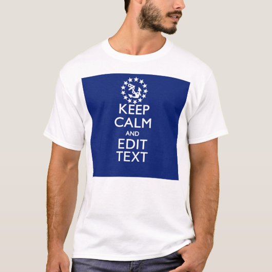 Personaliseer uw autisch houd kalm en geef Tekst u T-shirt (Voorkant)