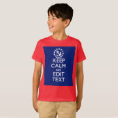 Personaliseer uw autisch houd kalm en geef Tekst u T-shirt (Voorkant volledig)