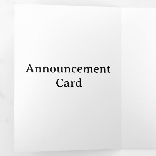Personaliseer uw AVertical 5" x 7" Drieluik Aankondiging (Binnenzijde eerst)