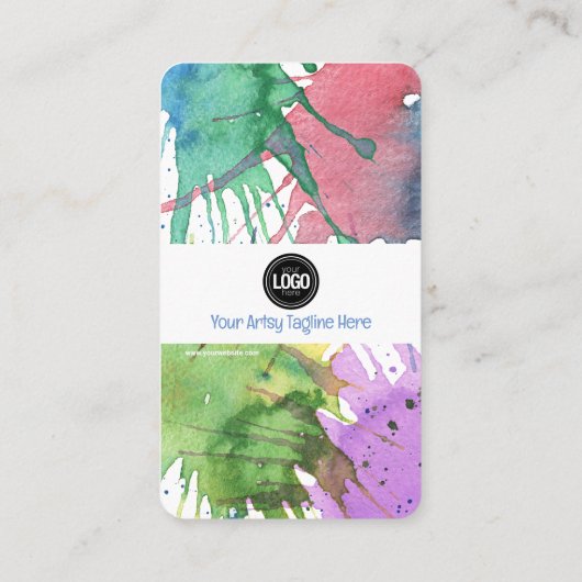Personaliseer uw bedrijf | Art Supplies Visitekaar Visitekaartje (Achterkant)