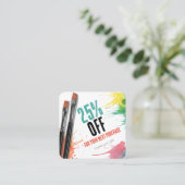 Personaliseer uw bedrijf | Kunstbenodigdheden Kortingskaartje (Staand voorkant)