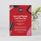 Personaliseer uw bedrijf | Modern make-upbedrijf Kaart (Staand voorkant)