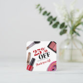 Personaliseer uw bedrijf | Modern make-upbedrijf Kortingskaartje (Staand voorkant)