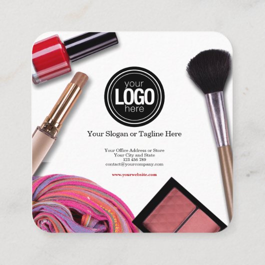 Personaliseer uw bedrijf | Modern make-upbedrijf Kortingskaartje (Achterkant)