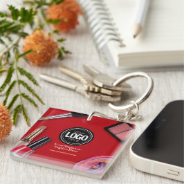 Personaliseer uw bedrijf | Modern make-upbedrijf Sleutelhanger