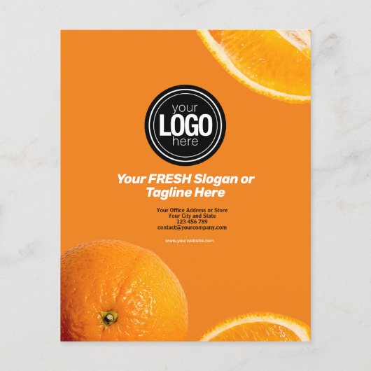 Personaliseer uw bedrijf | Oranje onderneming Flyer (Achterkant)