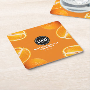 Personaliseer uw bedrijf Oranje onderneming Kartonnen Onderzetters