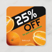 Personaliseer uw bedrijf | Oranje onderneming Kortingskaartje (Voorkant)