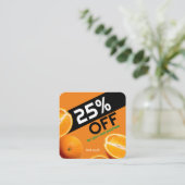 Personaliseer uw bedrijf | Oranje onderneming Kortingskaartje (Staand voorkant)