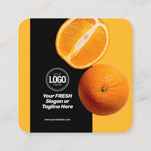 Personaliseer uw bedrijf | Oranje onderneming Kortingskaartje (Achterkant)