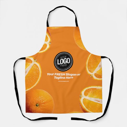 Personaliseer uw bedrijf | Oranje onderneming Schort (Voorkant)