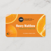 Personaliseer uw bedrijf | Oranje onderneming Visitekaartje (Voorkant)