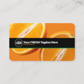 Personaliseer uw bedrijf | Oranje onderneming Visitekaartje (Achterkant)