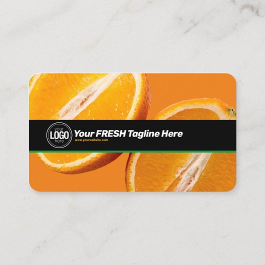 Personaliseer uw bedrijf | Oranje onderneming Visitekaartje (Achterkant)