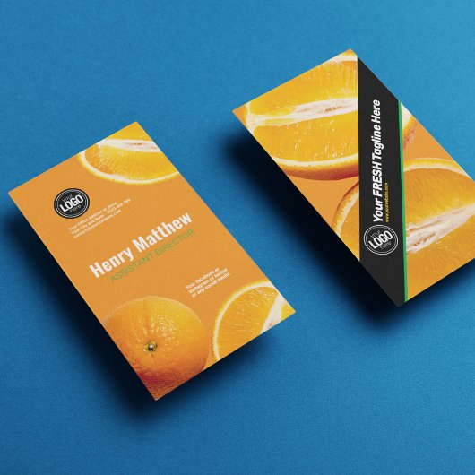 Personaliseer uw bedrijf | Oranje onderneming Visitekaartje
