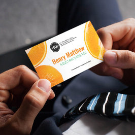 Personaliseer uw bedrijf | Oranje onderneming Visitekaartje