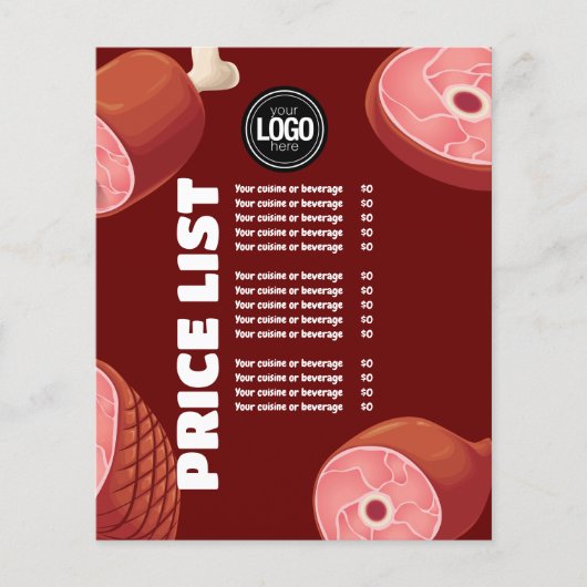 Personaliseer uw bedrijf | Slagerij Flyer (Voorkant)